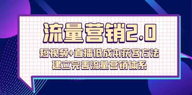 图片[1]-（10114期）流量-营销2.0：短视频+直播低成本获客方法，建立完善流量营销体系（72节）