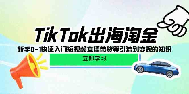 图片[1]-（10035期）TikTok-出海淘金，新手0-1快速入门短视频直播带货等引流到变现的知识