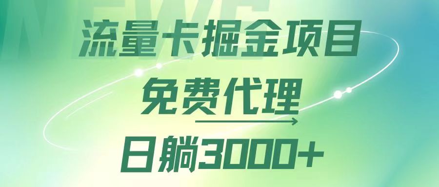 图片[1]-（12321期）流量卡掘金代理，日躺赚3000+，变现暴力，多种推广途径