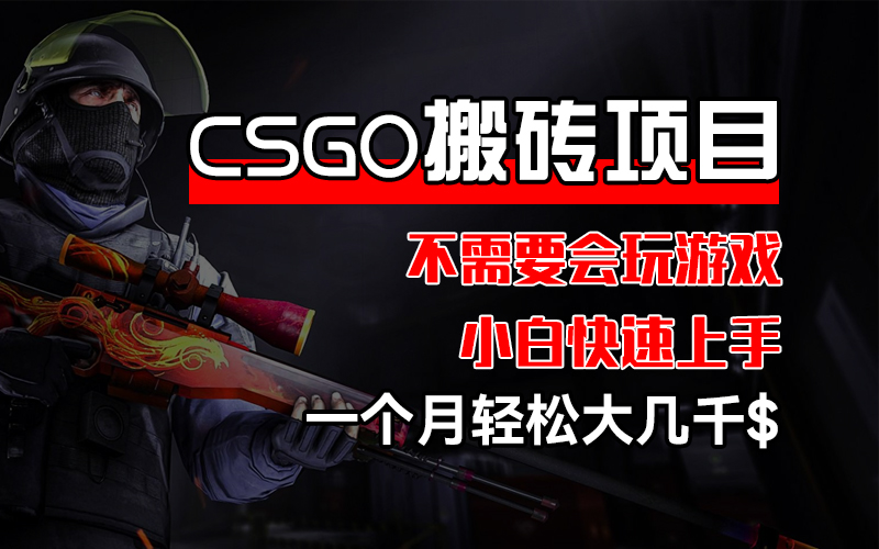 图片[1]-（12332期）CSGO 装备搬砖项目，操作简单，不需要会玩游戏，小白也能快速上手，一…