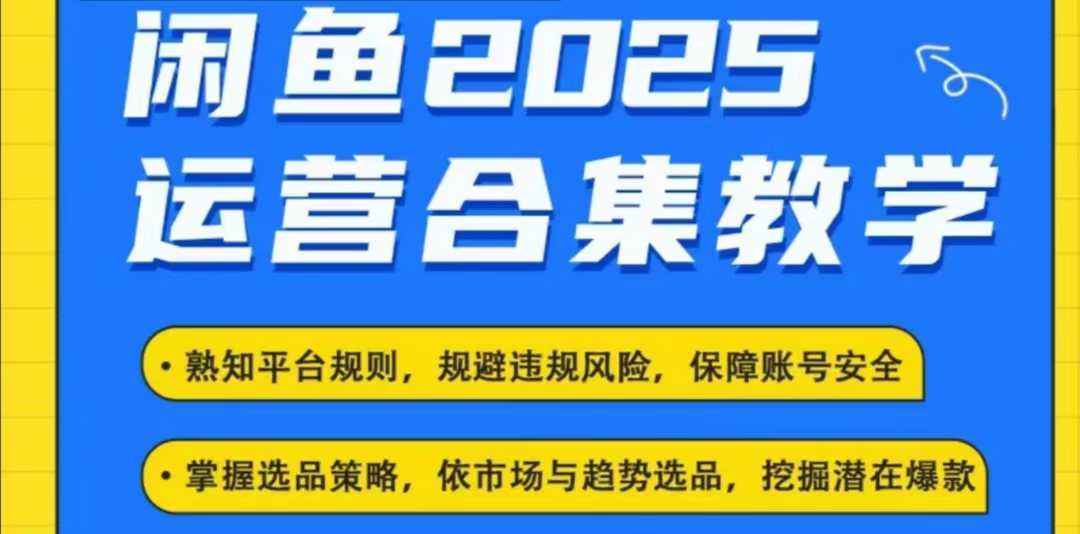 2025闲鱼电商运营全集，2025最新咸鱼玩法