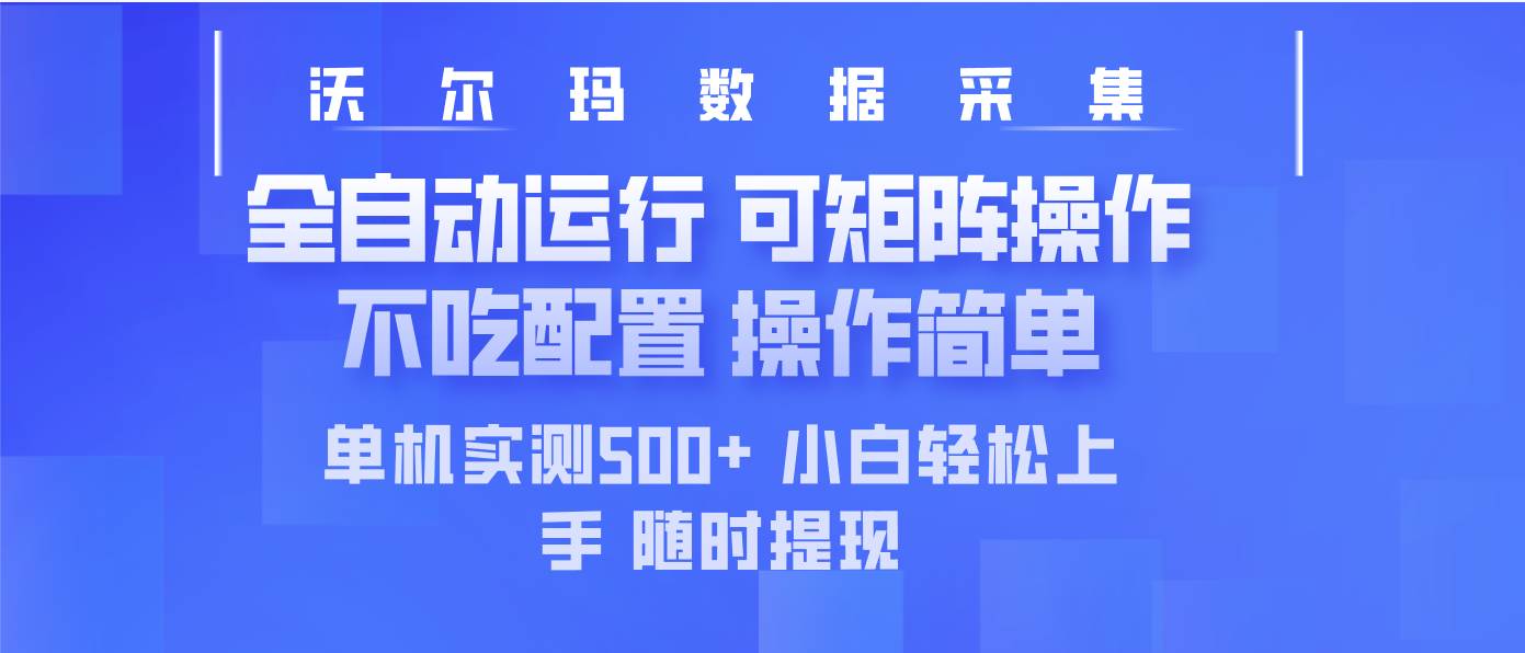 图片[1]-（14560期）最新沃尔玛平台采集 全自动运行 可矩阵单机实测500+ 操作简单